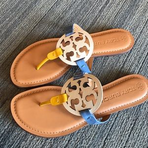 Tory Burch Miller sandal mixed leather